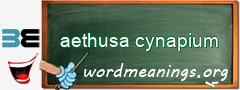 WordMeaning blackboard for aethusa cynapium